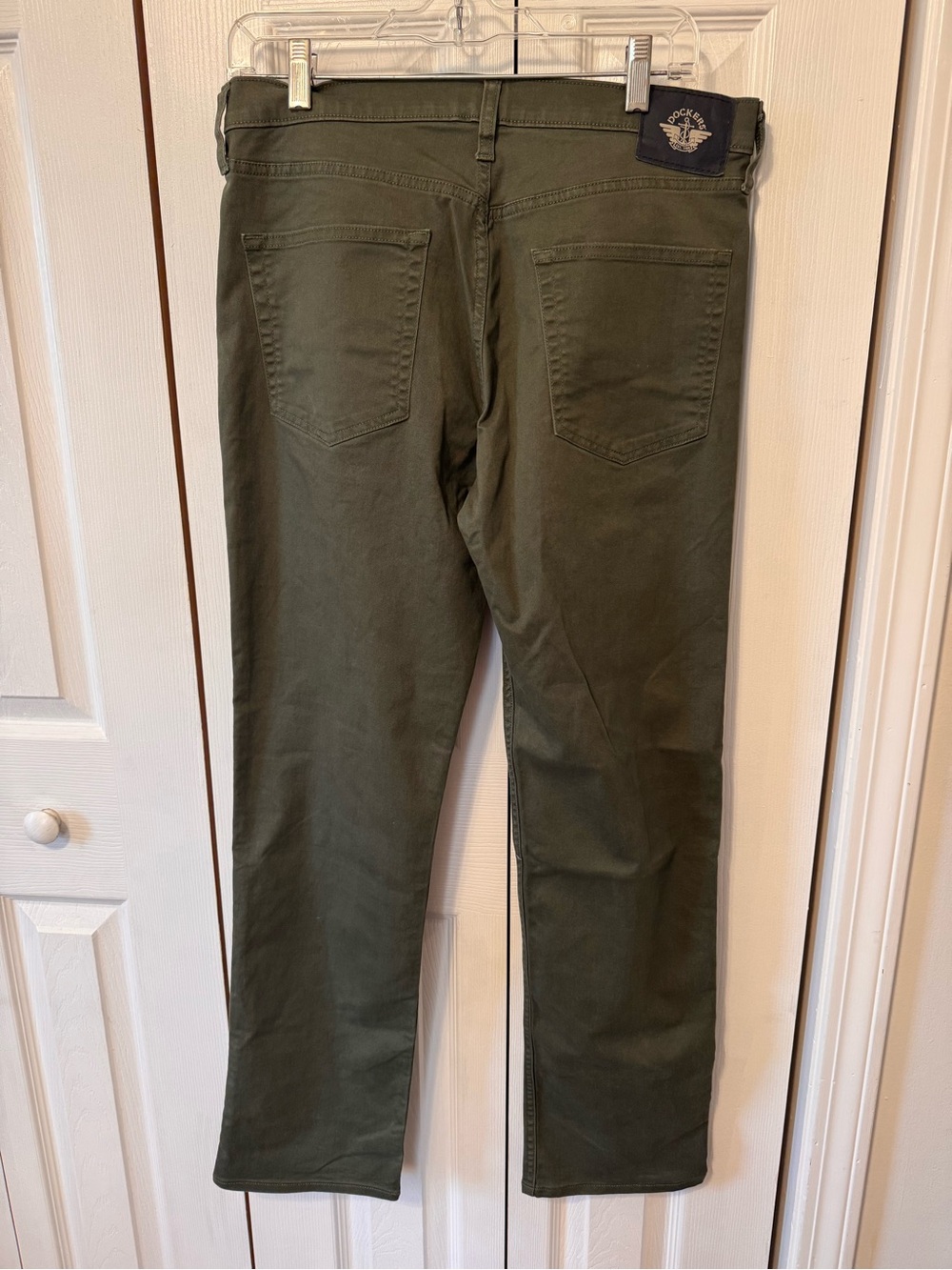 Dockers Men’s Olive Straight-Leg Pants Sz 32x32 (32x31) see pics small flaw/size - Picture 7 of 13